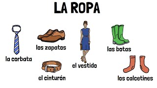 Aprender español la ropa 👕 nivel básico [upl. by Ylsel534]