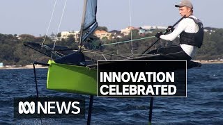 The hydrofoil sailing boats that changed the Americas Cup forever  ABC News [upl. by Alleras]