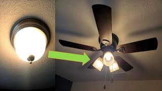 How To Install Ceiling Fan Quick and Easy  Full Walkthrough [upl. by Lenes]