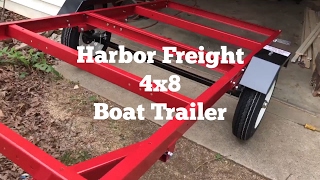 Harbor Freight 4 x 8 Trailer  Boat Trailer [upl. by Henri]