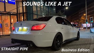 BMW 5 Series E60 530D Stage 1 Straight Piped Walkaround Review Exhaust Sounds Full Acceleration [upl. by Odnomyar]