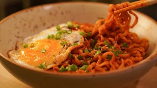 Korean Spicy Ramen Noodles Recipe [upl. by Marjie465]