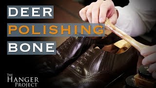 Deer Polishing Bone  How To Remove Creases From Cordovan Shoes [upl. by Aekerly]