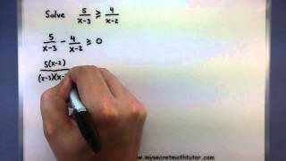 PreCalculus  Solving rational inequalities [upl. by Alorac]