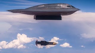 B2 Spirit Bomber Drops Massive Ordnance Penetrator Bomb [upl. by Zolnay]