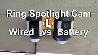 Ring Spotlight Cam Wired vs Batterywhich one is better [upl. by Choo288]