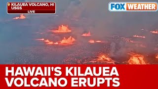 Hawaiis Kilauea Volcano Erupting Once Again [upl. by Sheedy879]