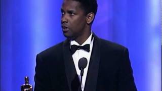 Denzel Washington Wins Best Supporting Actor  62nd Oscars 1990 [upl. by Leval594]