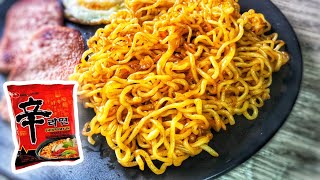 Korean Spicy Shin Ramyun  Stir Fry Ramen Recipe Not Noodle Soup [upl. by Linskey218]