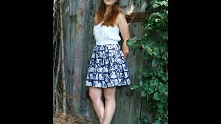 DIY Skirt Tutorial Faltenrock  Rock nähen ohne Overlock nahtverdeckter Reißverschluss [upl. by Niffirg381]