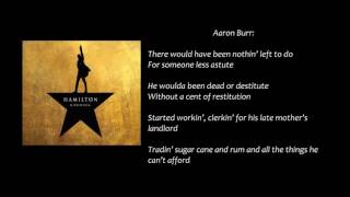 Alexander Hamilton Lyrics [upl. by Suoicul]