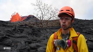 Kīlauea Volcano – USGS 24 Hour Watch Monitoring Lava Flow [upl. by Nesilla496]