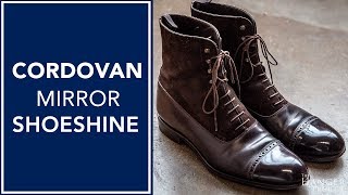 How To Mirror Shine Cordovan Boots  Kirby Allison [upl. by Asli]