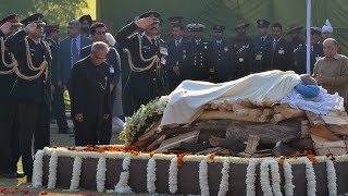 President Mukherjee attends the Cremation Ceremony of late Shri I K Gujral former PM of India [upl. by Triplett753]