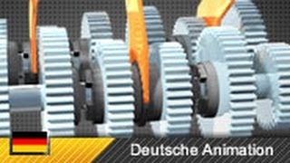 Motorradgetriebe  Schaltklauengetriebe mit Schaltwalze Animation [upl. by Wearing]