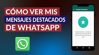 Cómo Puedo Ver mis Mensajes Destacados en WhatsApp [upl. by Nuaj860]