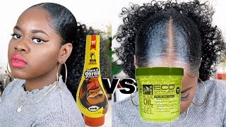 GORILLA SNOT VS ECO STYLER GEL  ON SHORT NATURAL HAIR [upl. by Dohsar]