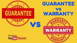 Difference Between Guarantee and Warranty [upl. by Richer]