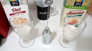 Oat Milk vs Almond Milk part 2 Frothing Test [upl. by Larred]