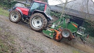 Semis de blé 2016 avec un Valmet avec herse rotative et semoir Amazone [upl. by Ellek339]