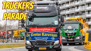 Truckers Unite Spectacular Convoy at Kiwanis Truckers Run Truckersrun [upl. by Inaffit]