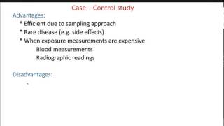 Biostatistics Short Course Lecture 1  Epidemiological Study Design 1 [upl. by Rialb310]