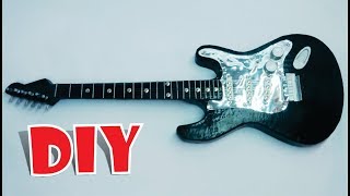 🎸 COMO HACER GUITARRA ELÉCTRICA DE CARTÓN CASERA DIY  How to make cardboard electric guitar FENDER [upl. by Janna]