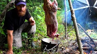 WILD BEAVER Trap Eat Cook in the FOREST StarttoFinish [upl. by Amaryl]