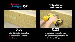 FastenMaster LedgerLOK vs 12quot Lag Screws [upl. by Ardnaek]