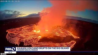 Hawaiis Kilauea volcano erupts again [upl. by Giliana]