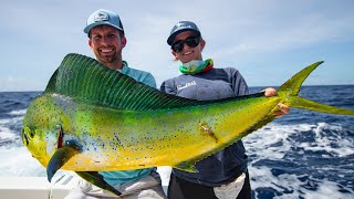 Deep Sea Fishing in Miami Dolphin Wahoo Amberjacks and Tripletail [upl. by Ainafetse]