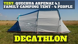 Test of QUECHUA ARPENAZ FAMILY 41 camping tent  4 people  DECATHLON [upl. by Theone]