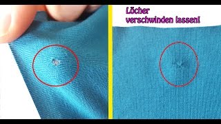 Löcher Stopfen  Löcher nähen  Quicktipps für Nähanfänger 4 [upl. by Gennifer467]