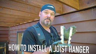 How To Properly Install Joist Hangers  Dr Decks [upl. by Abita189]