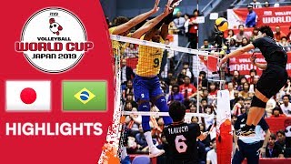 JAPAN vs BRAZIL  Highlights  Mens Volleyball World Cup 2019 [upl. by Stace493]