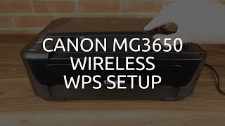 Canon MG3650 Wireless  WiFi WPS Setup [upl. by Norvol663]