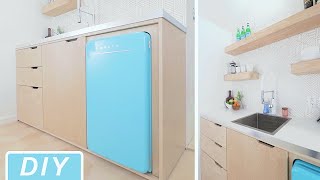 DIY Modern MiniKitchen  Kitchenette Build  Home Improvement [upl. by Stets]