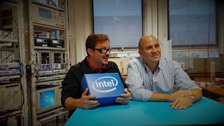 Unboxing the Intel 17qubit superconducting chip with Leo DiCarlo QuTech and Dave Michalak Intel [upl. by Atteynot626]