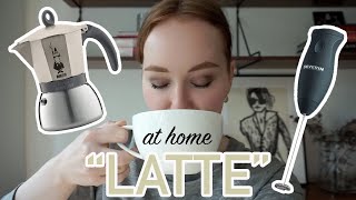 HOW TO MAKE A quotLATTEquot AT HOME moka pot  frother [upl. by Nylirehc]