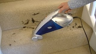 Hoover Jovis 550 Watt Corded Hand Held Vacuum Cleaner Review amp Demonstration [upl. by Dulcine]