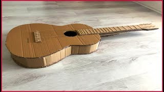 How To Make a Guitar From Cardboard [upl. by Romalda]