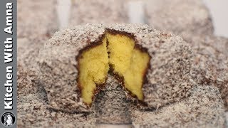 Australian Cake  Lamington Chocolate Cake Recipe Without Oven by Kitchen With Amna [upl. by Blockus]