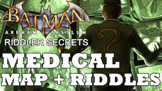 Batman Arkham Asylum Medical Building Secret Map Location and Riddle Solutions [upl. by Larena]