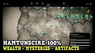 Assassins Creed Valhalla Hamtunscire All Collectibles Wealth Mysteries Artifacts [upl. by Nac]