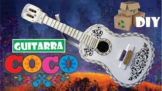 COMO HACER GUITARRA COCO DE CARTÓN 🎸 DIY  How to make an Acoustic Guitar from cardboard MIGUEL [upl. by Wobniar]