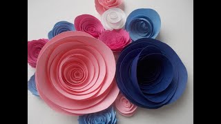 Como hacer flores de papel enrolladas Tutorial [upl. by Martell]