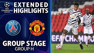 Paris SaintGermain vs Manchester United Extended Highlights  UCL on CBS [upl. by Zannini]