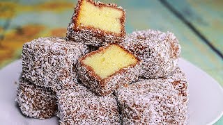 Eggless Lamington  Australian Dessert Recipe  Lamington Recipe Without Oven Yummy Tasty Lamington [upl. by Gilpin928]