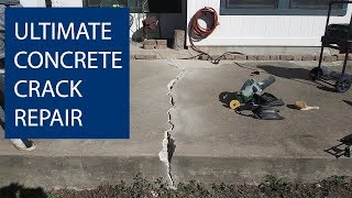 ULTIMATE CRACK REPAIR  CONCRETE STITCHING SLAB USING CRACKLOCKS EPOXY AND CARBON FIBER [upl. by Astrea]