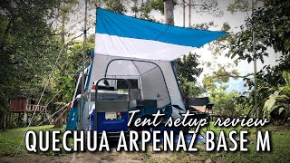 Quechua Arpenaz Base M Shelter Tent  Setup Review [upl. by Naellij]